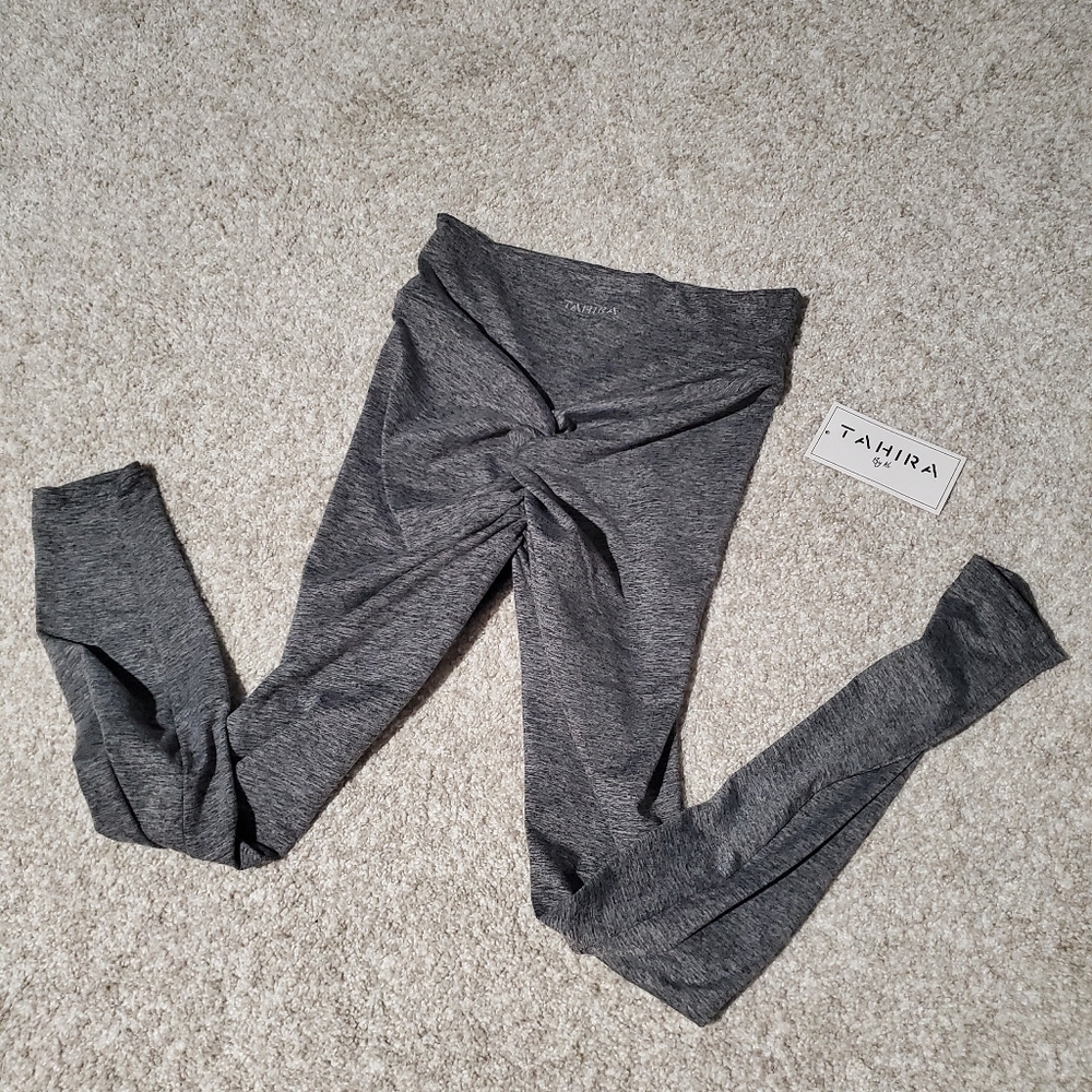 Tahira by KB Palm Heather Legging in Titanium Size M